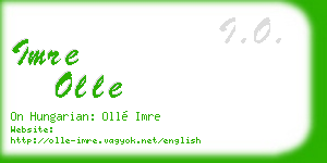 imre olle business card